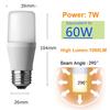 No Flickering Straight Tube LED Lamp Lighting Bulbs E26 E27 100-240V 5W 7W 9W 12W PC LED Light Bulbs