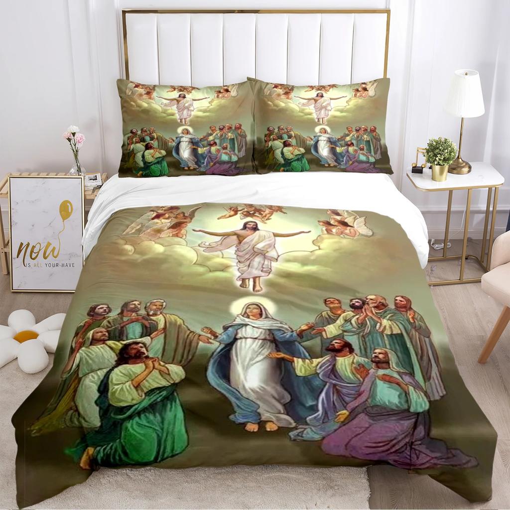 Kind Blesed Virgin MMary All Season Duvet Cover Comforter Bedding Collection Soft Quilt Cover And Pillowcases Singledoublequeenking