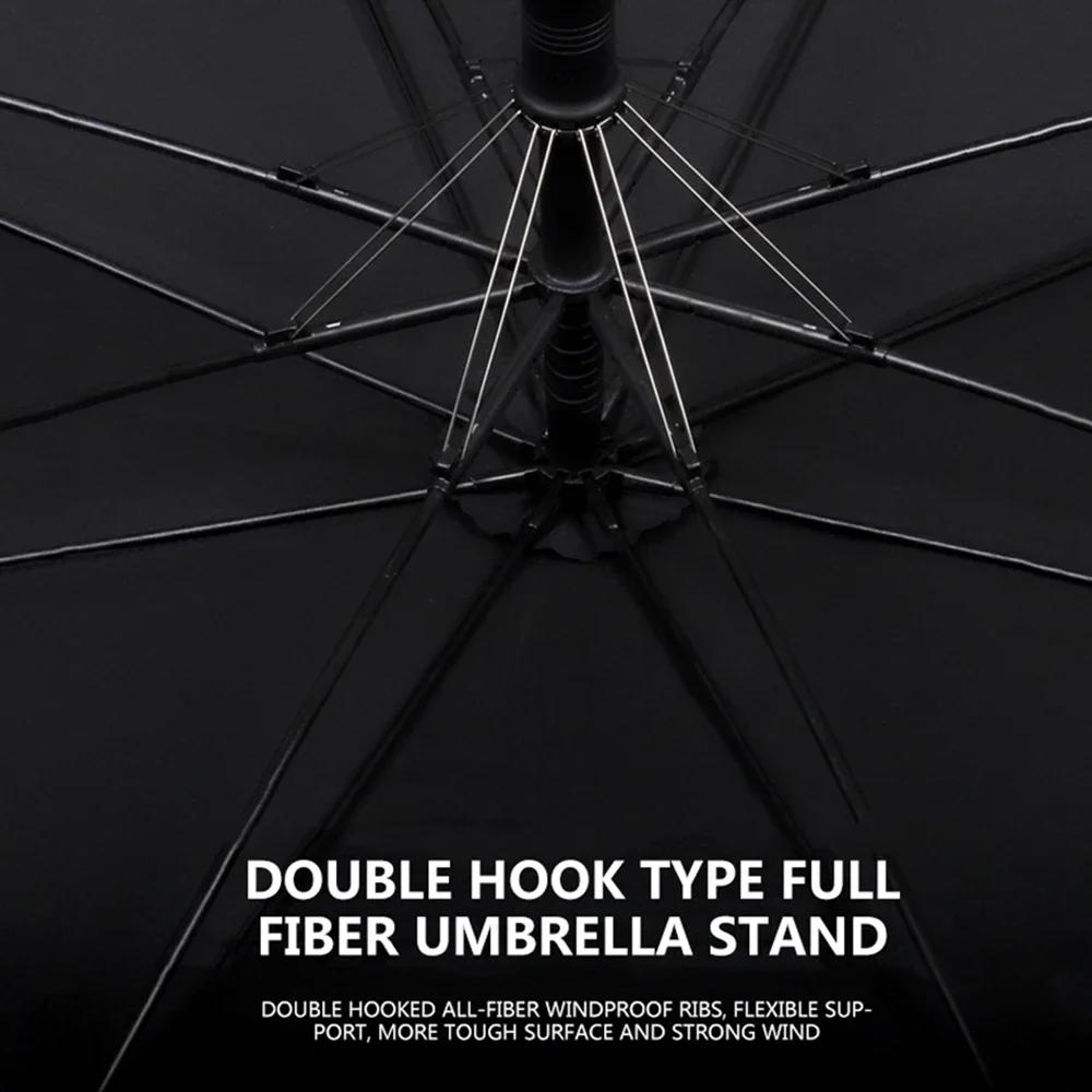 Wooden Long Umbrella Male Big Size Windproof Golf Umbrella for Men Business Style Large Rain Umbrellas Corporation