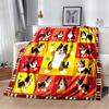 German Shepherd Dog Photo Collage Print Flannel Blanket, Pet Lover Throw Blanket