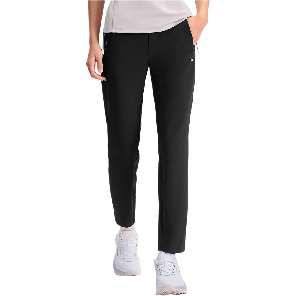 FILA Simple Versatile Basic Knitted Casual Pants Women bottoms Deep-Black A11W511607FBK