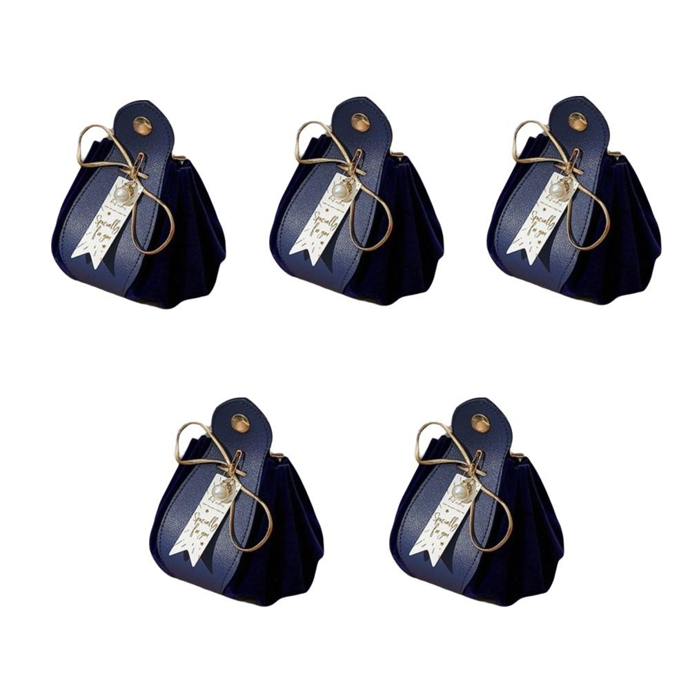 Pu Leather candy bags With Pearls Gift Party Candy Box Creative Gift Flannel Bag For Wedding