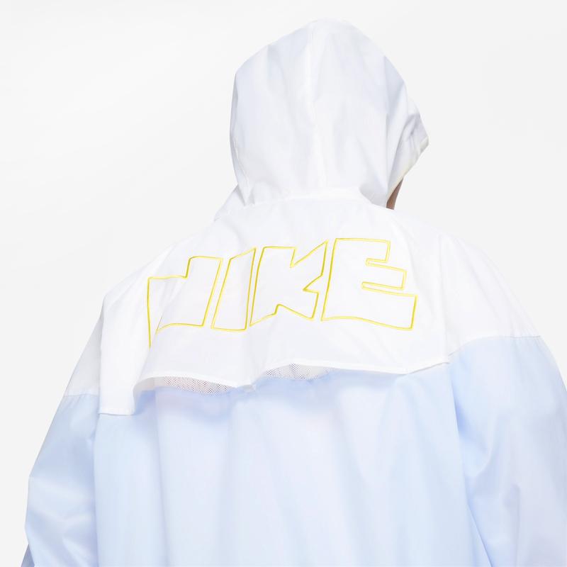 Nike Embroidered Split-Color Letter Logo Sport Hooded Jacket Men Outerwear Football-Grey DX0695-085