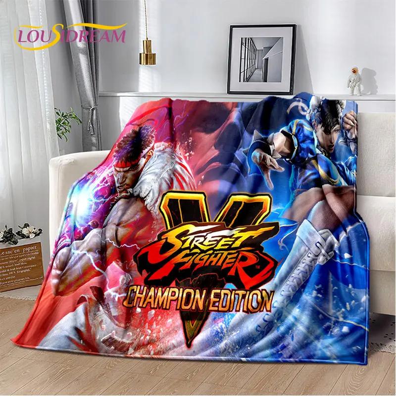 Retro Game Street Fighter Gamer Soft Plush Blanket,Flannel Blanket Throw Blanket for Living Room Bedroom Bed Sofa Picnic Cover