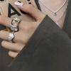 Sugar Cube Irregular Ring Retro Index Finger Ring Personalized Opening Adjustable Ring