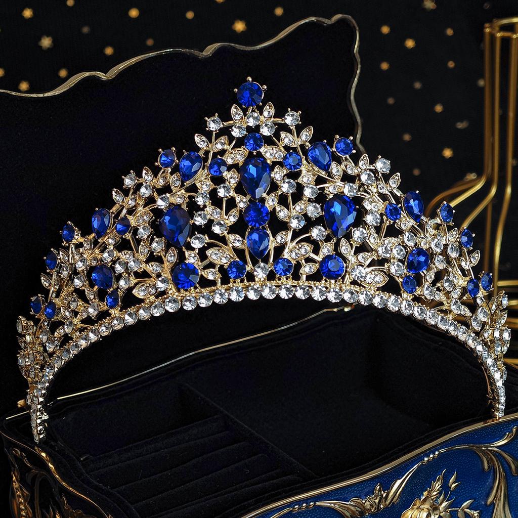 Full Diamond Crystal Princess Crown Luxury Queen's Crown Headdress Hair Accessories Birthday Party Girl Headpieces