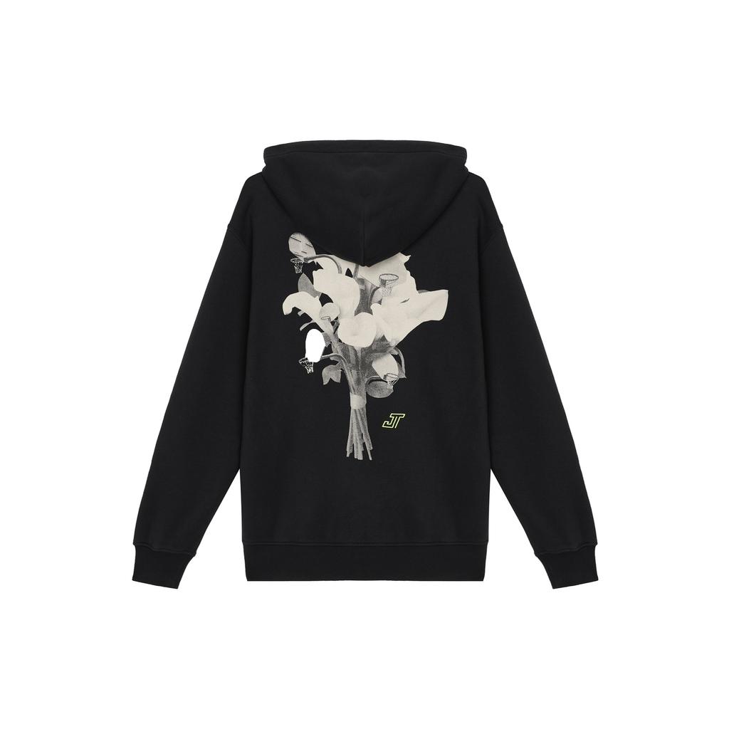 Jordan Floral Print Casual Pullover Hoodie Men Tops Black HF1175-010