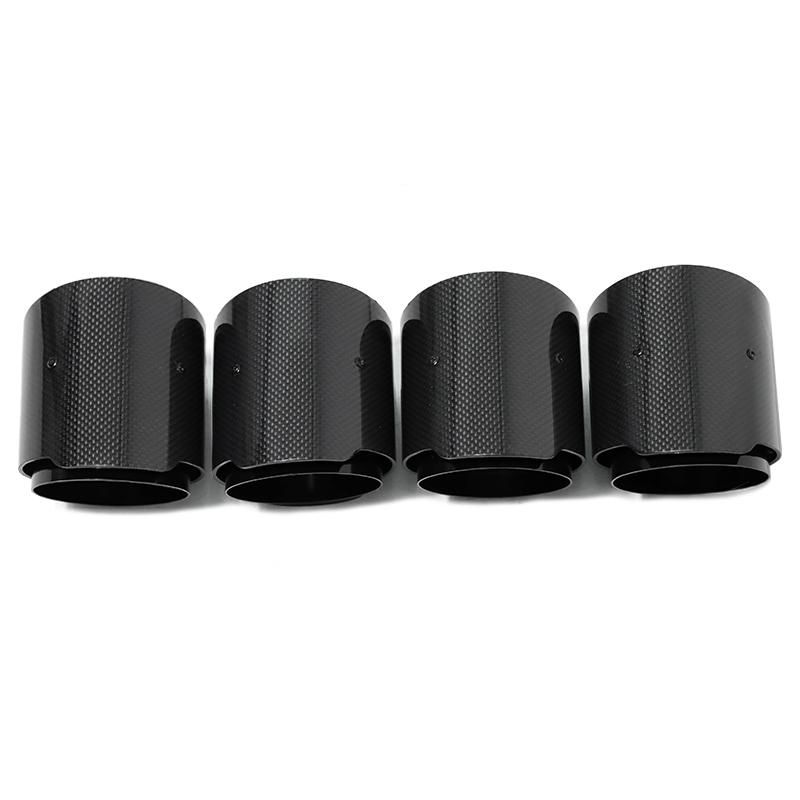 

4 PCS/lot Carbon Fiber Matte Car Exhaust Tip For BMW M2 F87 M3 F80 M4 F82 M5 F10 M6 F12 Muffler Tip ID 70mm Nozzle Tailpipe Carbon Fiber A
