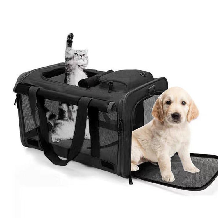 Large-Capacity Breathable Cat & Small Dog Outing Bag, Foldable & Portable Handheld Pet Carrier