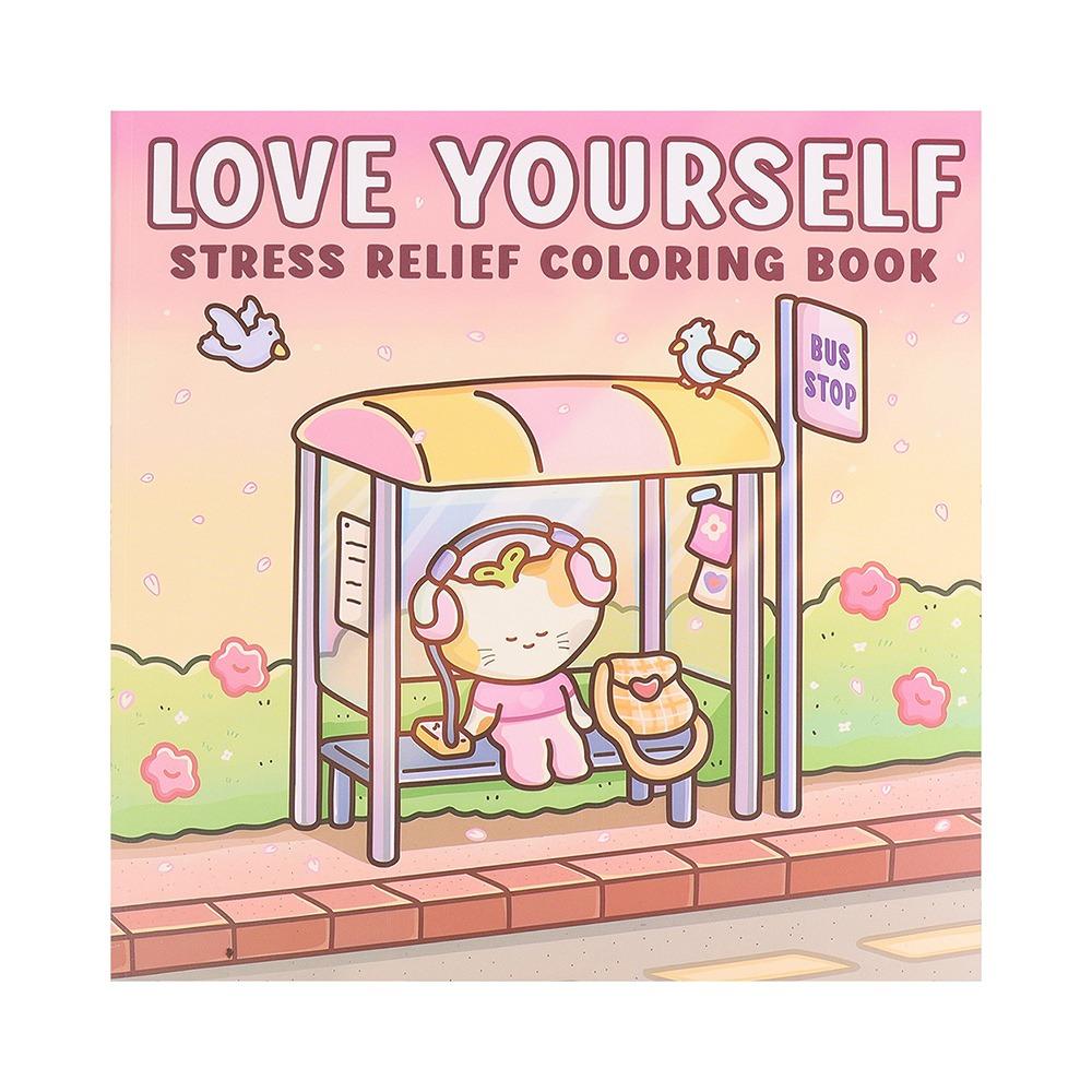 Educational Coloring Book Cartoon Doodles Book Cute Paperback  for Adults And Teens