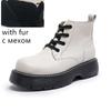 Fashion AIYUQI Women Ankle Boots 2024 Winter Latest British Style Big Drape Women Short Boots Fashion Lace-Up Women Ankle Boots