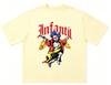 Unisex Vintage Angel Figure Gothic Letter Graphic T Shirt Black Oversized Short Sleeve Dark Streetwear Tops