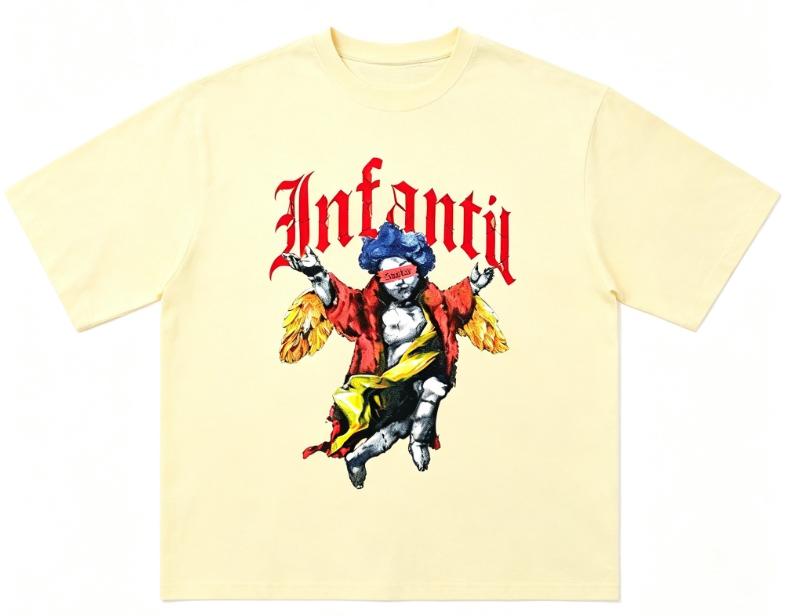 Unisex Vintage Angel Figure Gothic Letter Graphic T Shirt Black Oversized Short Sleeve Dark Streetwear Tops