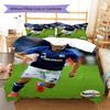 Schalke 04 Soccer Player 3PCS Bedding Set, Football Match Print Duvet Cover & 2 Pillowcases, Sports Fan Bedroom Bedding Kit, No Filling