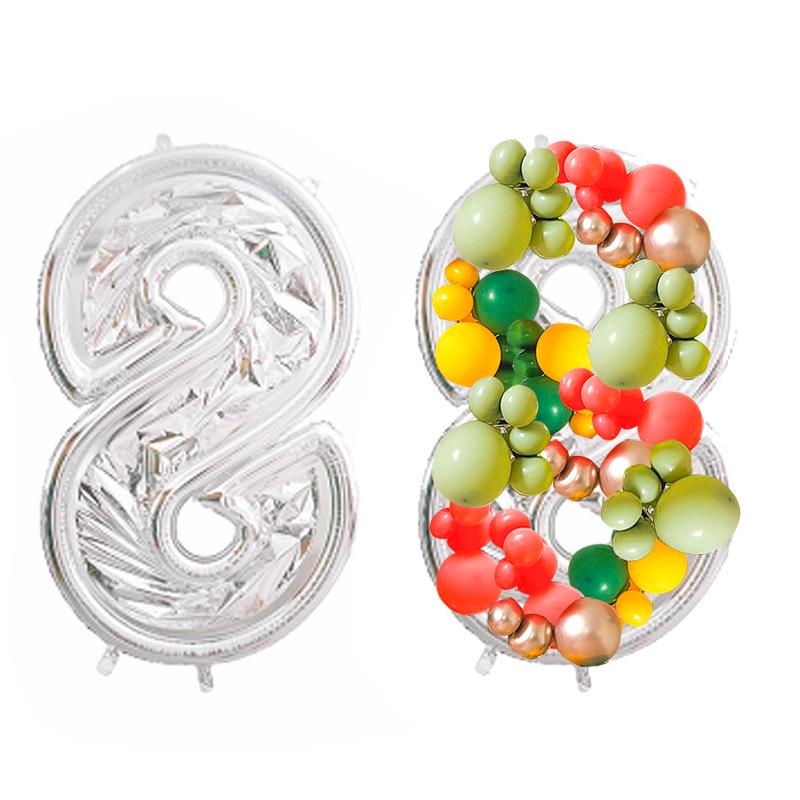 65-Inch Extra Large Digital Aluminum Foil Balloon Number Frame for DIY Decorations