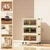 40-60cm Wide Transparent Foldable Double Door Floor Storage Cabinet with Multiple Layers