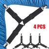 4 Pcs Triangle Bed Sheet Holders Fitted Sheet Clips Adjustable Sheet Suspenders Mattress Gripper Clips for Bed Mattress Cover