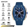 Sanda Dual-Movement Barrel Watch: Luminous Alarm, Large Dial, Multifunctional Student Watch.