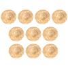10Pcs 12.1cm Miniature Straw Hat Handwoven Tiny Hats for Crafts Decorative Accessory DIY Party Favors Home Decoration