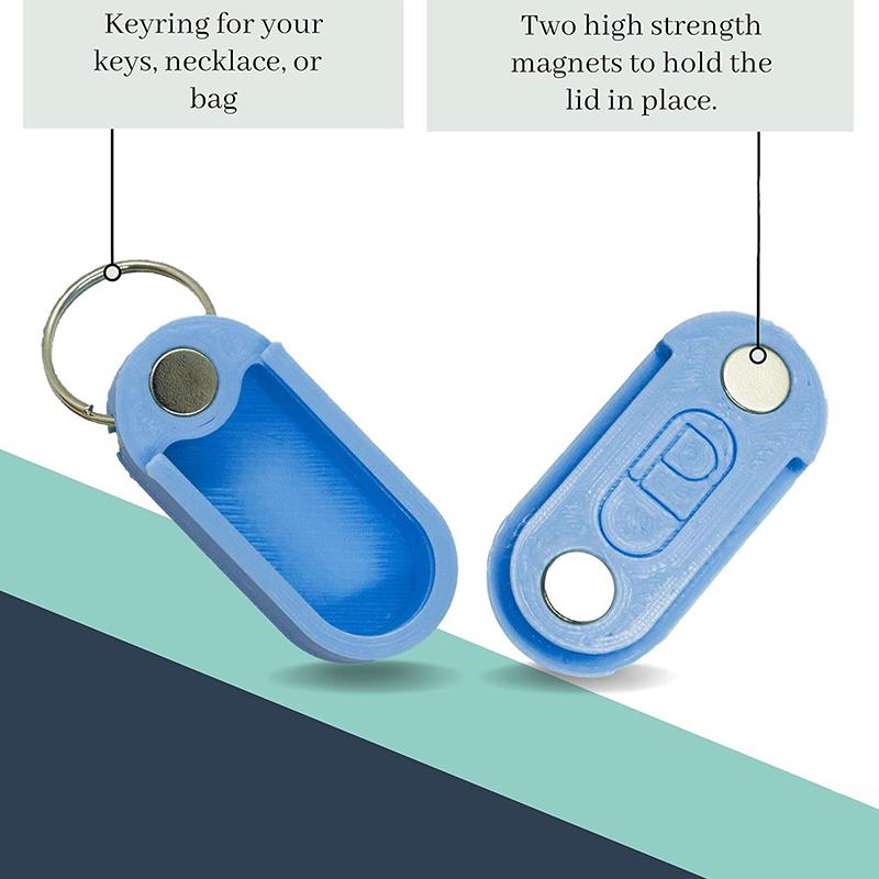 Travel Pill Case Pill Organizer Medicine Organizer Portable Mini Pill Box Keychain Pill Box Magnetic Slide To Store Pills