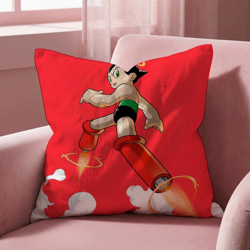 Cartoon A-AstroboyS Cushion Cover Multi-Scene Pillow Cover for Home & Car - Reversible, Soft & Durable for Daily Use