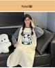 Women's Cartoon Flannel Nightgown – Cute, Cozy, Long Sleeve, Mid-Length Dress for Fall/Winter, Suitable for Home or Outdoors