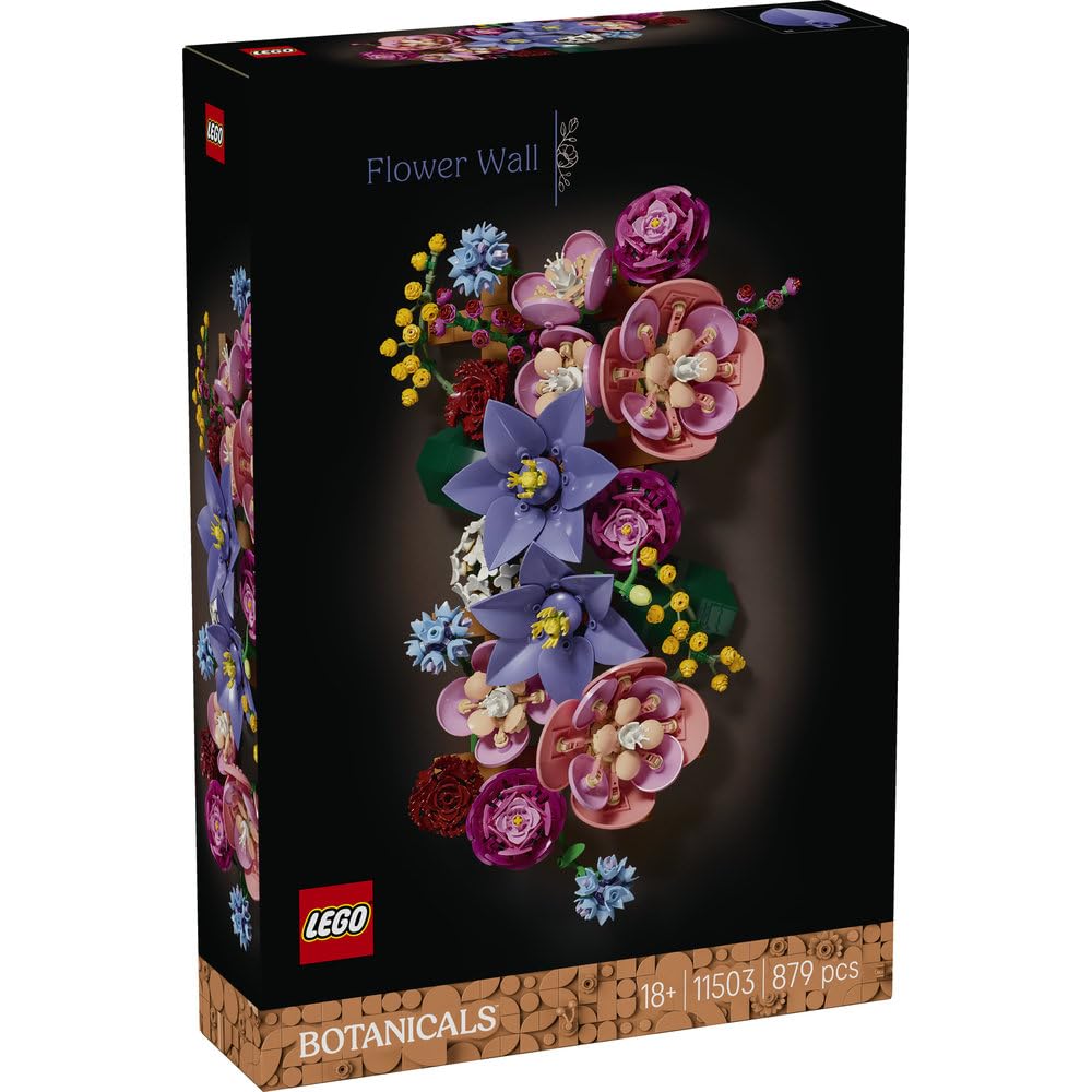 LEGO Botanical Flower Wall Decoration - Bouquet, Artificial Flowers, Ornament, Fake Plants, Toy, Birthday Gift, Mother's Day Gift, Men's, Women's (115