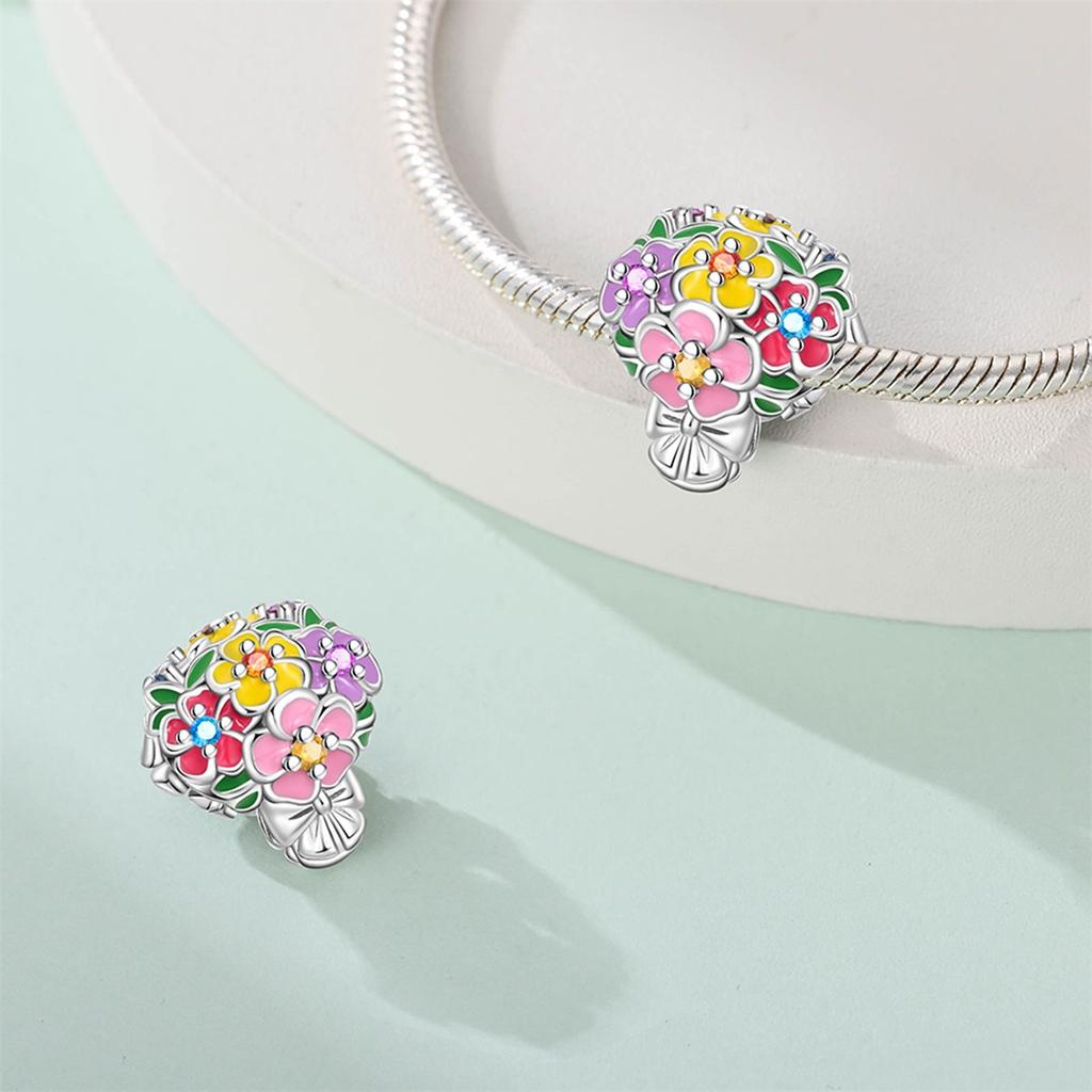 Copper Bird Bird Bird Dove Flower Charms Fit Original Bracelet Charms Necklace Charms For Jewelry Making
