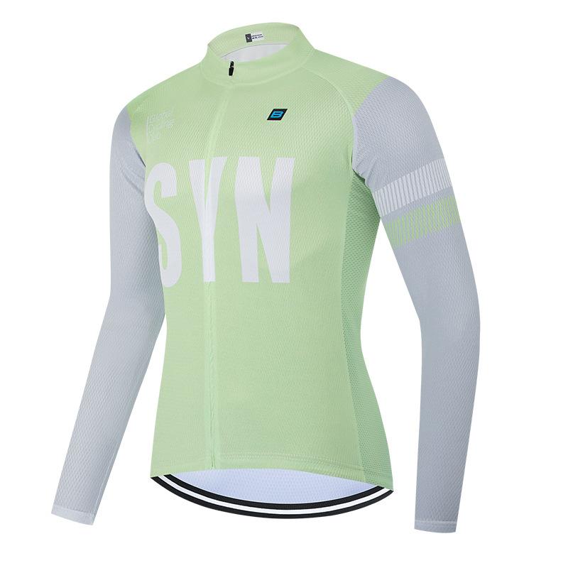 SYN road bike cycling suit long-sleeved men s moisture-absorbing breathable bicycle cycling top shock-absorbing cycling overalls autumn S