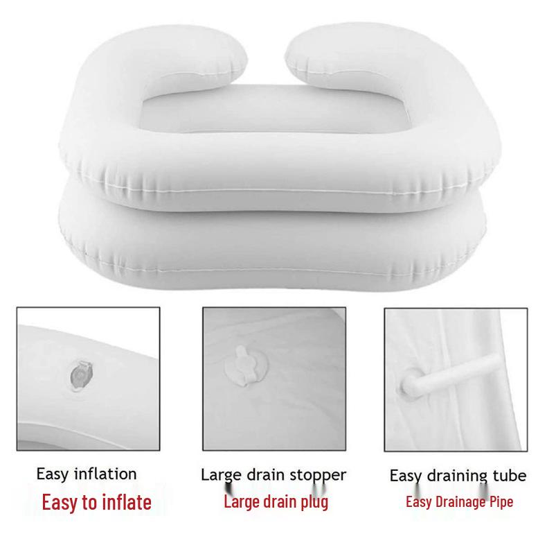 Inflatable PVC Shampoo Basin for Elderly, Pregnant Women & Salon Use