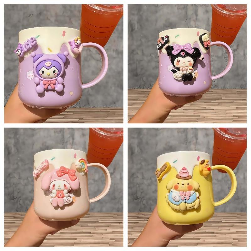 Kawaii Kuromi Children's Toothbrush Cup Sanrio My Melody Cartoon Anime Cute High-appearance Exquisite Washing Cup