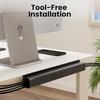 40Cm/15.75Inch Under Desk Cable Management Tray Pvc Power Wire Hider Strip Cord Holder Wire Organizer Cable Raceway