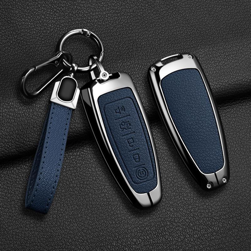 5 Buttons Zinc Alloy Remote Car Key Case Cover Fob For Ford Explorer Edge Escape Flex Taurus 2011 2012 2013 2014 2015 Smart Key