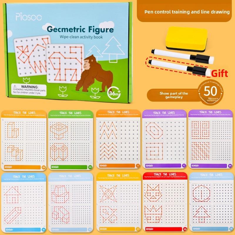 

Деревянная игрушка-ручка для рисования для малышей, развивающая креативность, обучающая рисованию Control Pen Training