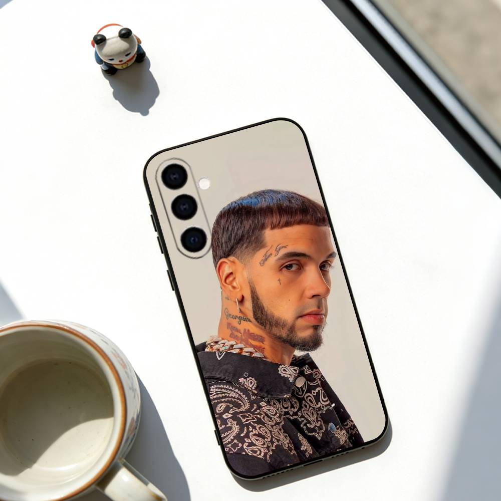 Anuel AA Phone Case Black Silicone Soft For Samsung Galaxy A73,A72,A71,A70,A53,A52,A51