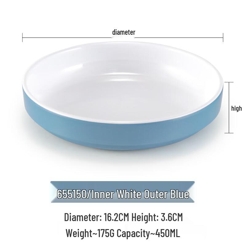 Korean Style White Melamine Deep Side Dish Plate