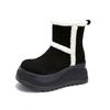 8638 Thick-soled Snow Boots for Women, Piled and Thickened In Winter, Heightened Within 2025, Non-slip and Warm Short Boots, Genuine Tide