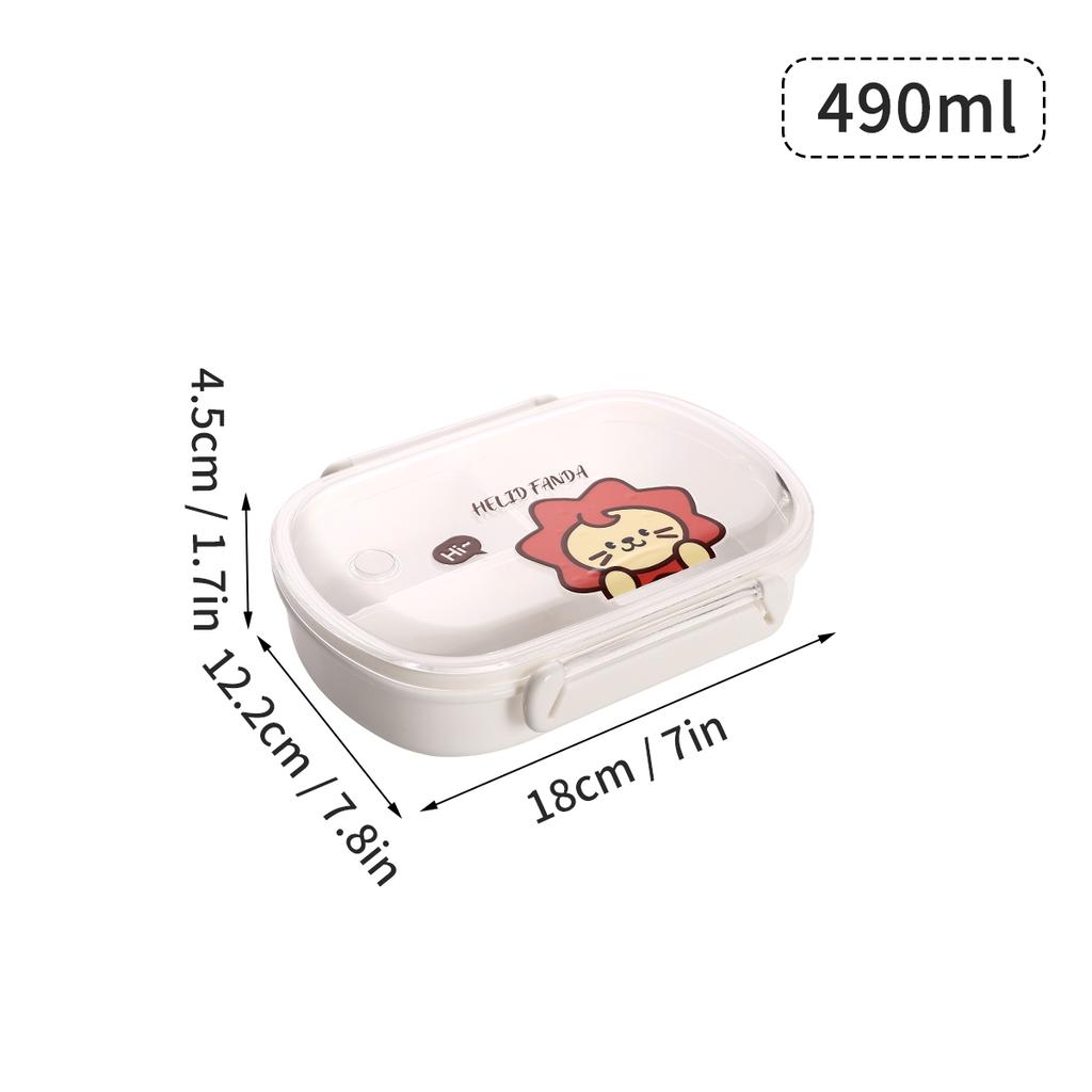 WORTHBUY Leak Proof Lunch Box Portable Food Container Microwavable Detachable Compartment Bento Box Plastic Transparent Food Box