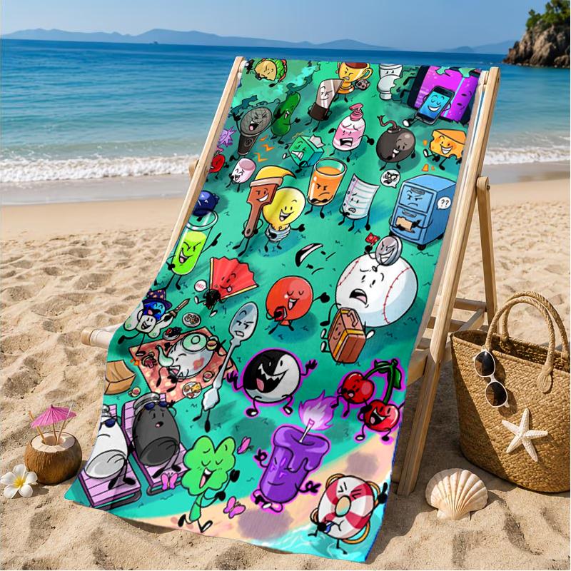Colorful Dream Island Collage Beach Towel, Microfiber Beach Towel, Perfect For Pool, Beach, Travel, Home Decor Beach Party Fan gifts