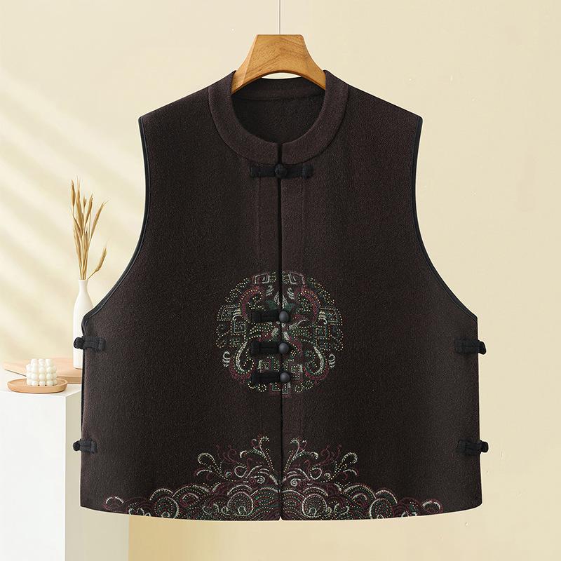 Women's 2026 Spring National Wind Embroidered Shawl Vest