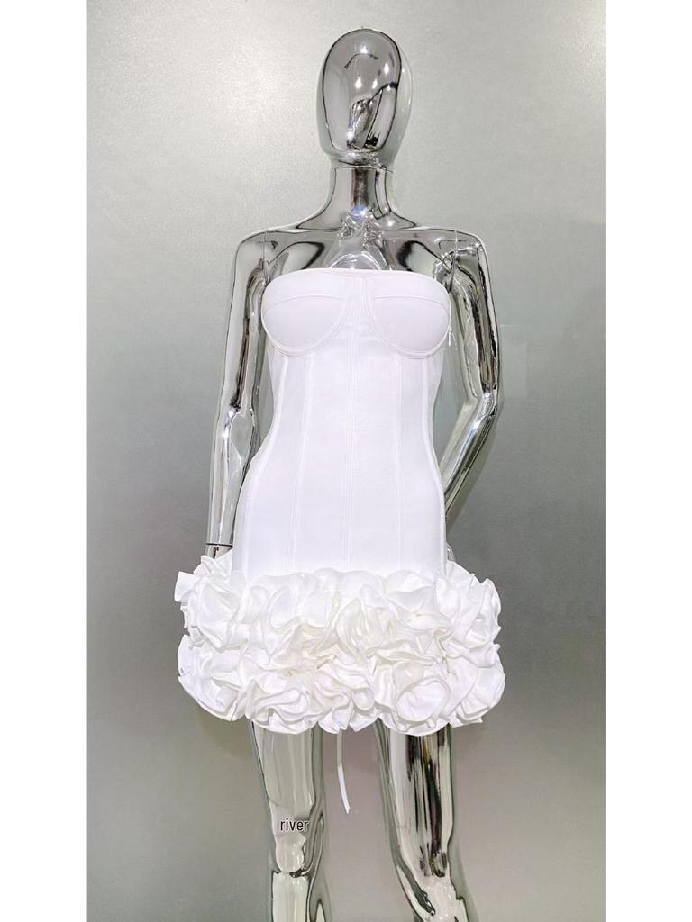 Spring/Summer Off-the-Shoulder Lace-Up Floral Mini Dress