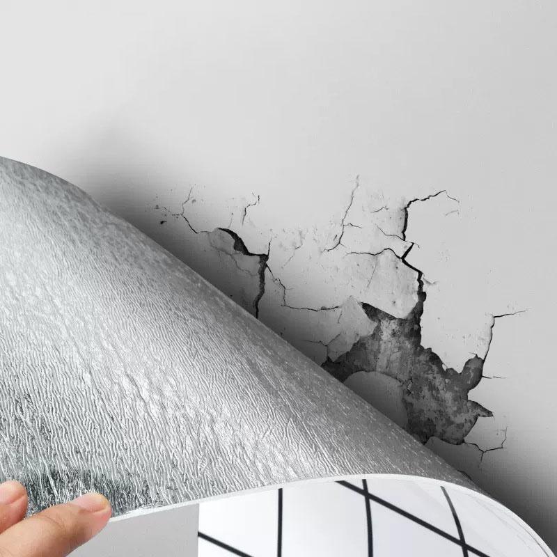 Adesivo autoadesivo con motivo in marmo simulato per piastrelle Decorazione da parete Pannello impermeabile in alluminio-plastica per WC