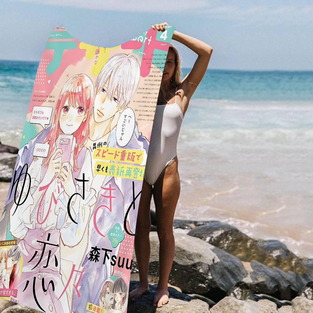 Liebe Anime Ein Zeichen von Zuneigung Mikrofaser Bedrucktes Strandtuch Bergsteigen Strand Schwimmen Laufen Saugfähiges Weiches Handtuch