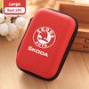 For Skoda Car Earphone Key Case Men Ladies Key Storage Bag Auto Accessories S Kodiaq Octavia 2 3 Yeti Karoq Rapid Fabia VII VRS kybf34