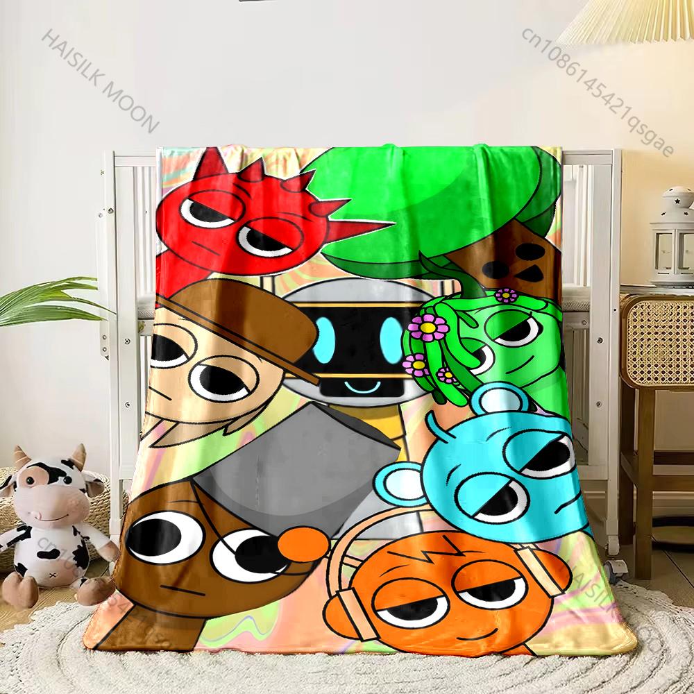 Play Music S-Sprunki Printed Blanket Warm Soft and Comfortable Home Travel Blanket Sofa Bedding Cover Blanket Child for Gifts