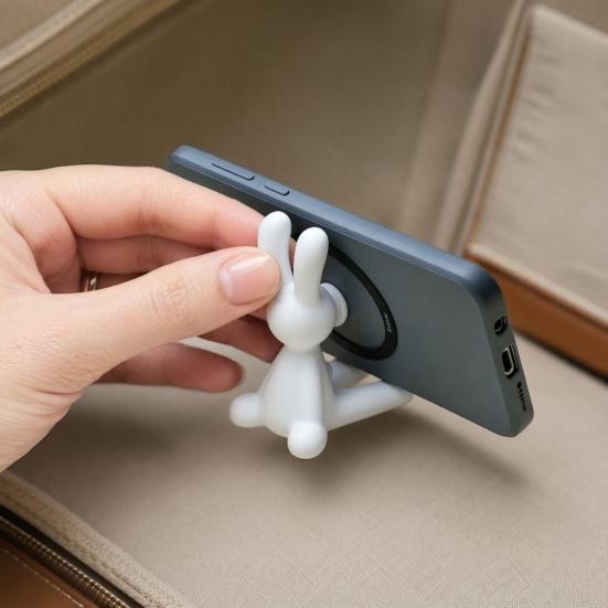 3D Printed Mobile Phone Holder, Cute Rabbit Phone Stand for Desk And Travel, Universal Phone Stand Ornament for Home Office