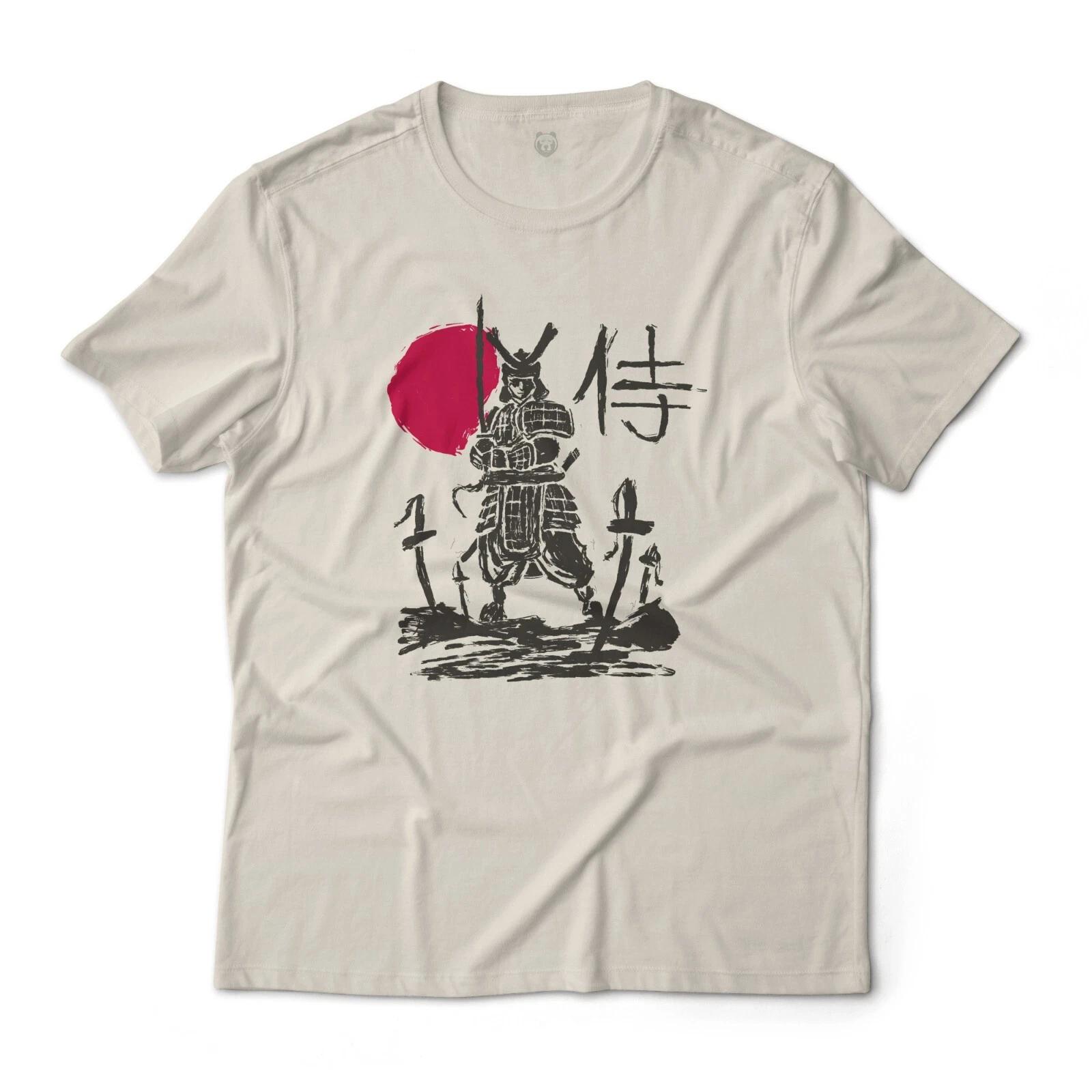 Japanese Samurai Warrior Aesthetic Art Graphic Unisex Lightweight Cotton S