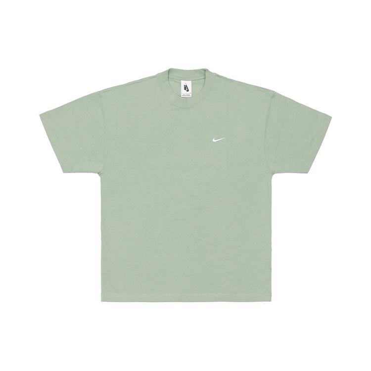 Men s Nike Lab Solo Swoosh Basic Sports Short Sleeve Light Green T-Shirt DA0321-006 S