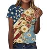 Women T Shirt 3D Printed Top Blouse United States 250th Print T Shirt Short Shirts Summer Tops Tees