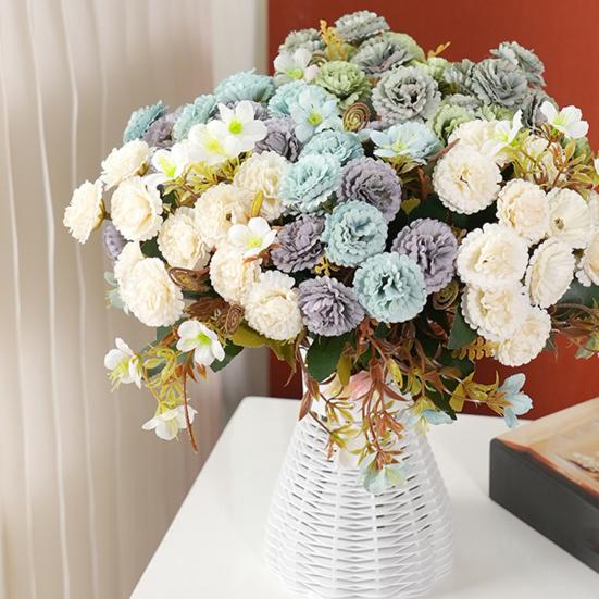 Simulovaná kytice květin Realistický dotek Neuvadající Umělé květiny Střed stolu Svatba Oslava Domácí dekorace